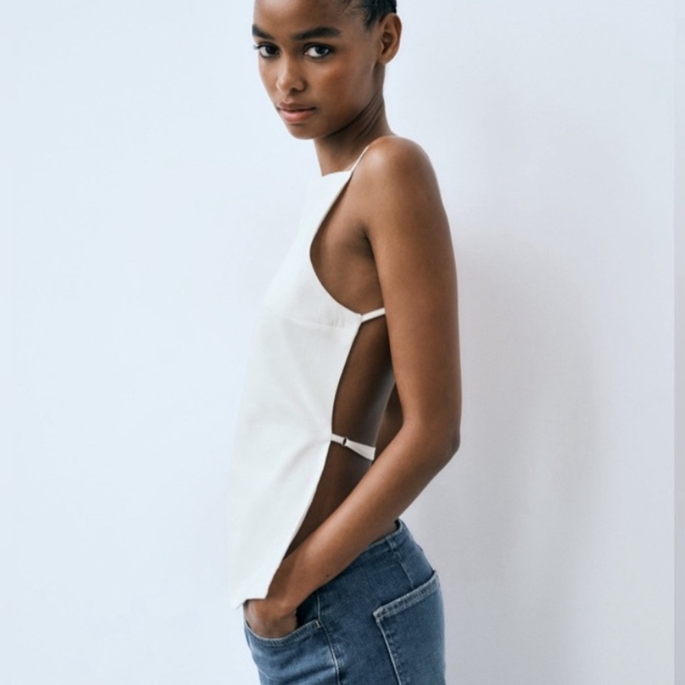 COPY - Zara White backless top blogger fav.